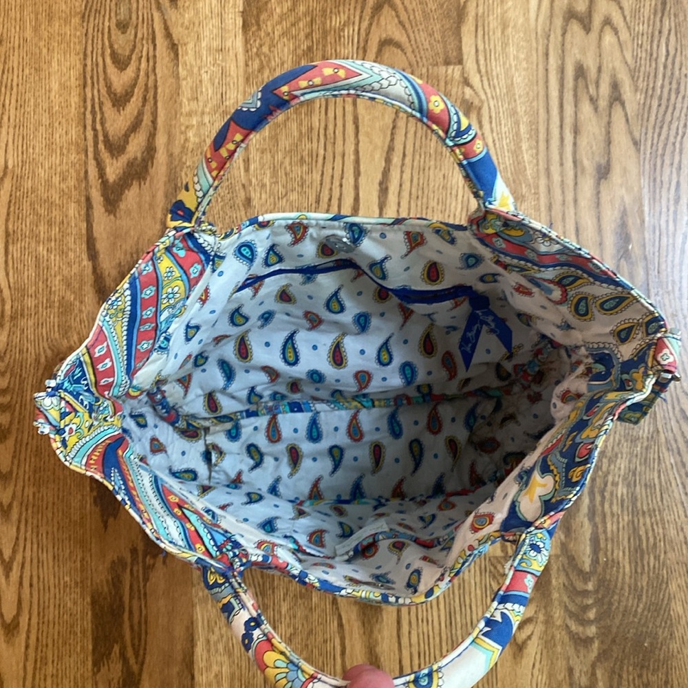 Retired Vera Bradley vintage Marina Paisley tote bag quilted cotton cross body - Picture 6 of 14